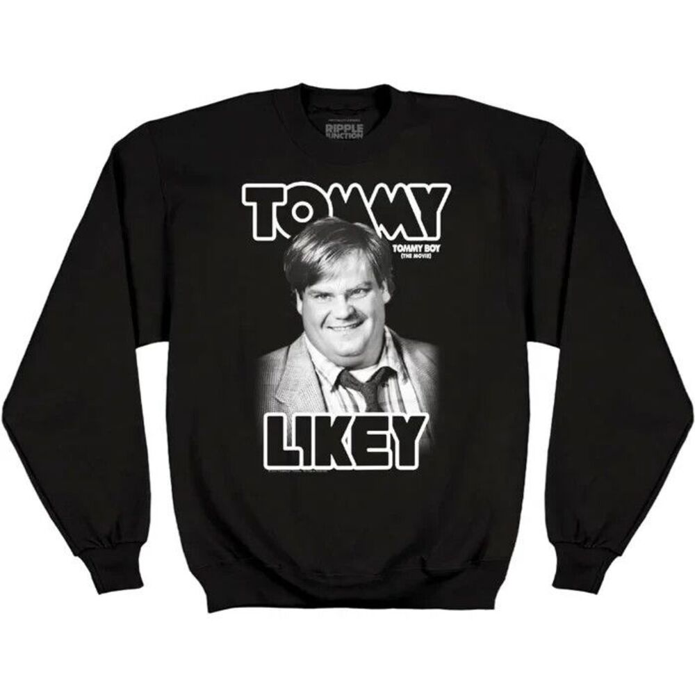 Tommy Likey! Movie Chris Farley Tommy Boy Retro Funny Sweatshirt Mens MEDIUM NEW
